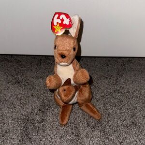 Ty Brown and Cream Kangaroo with Joey Plush